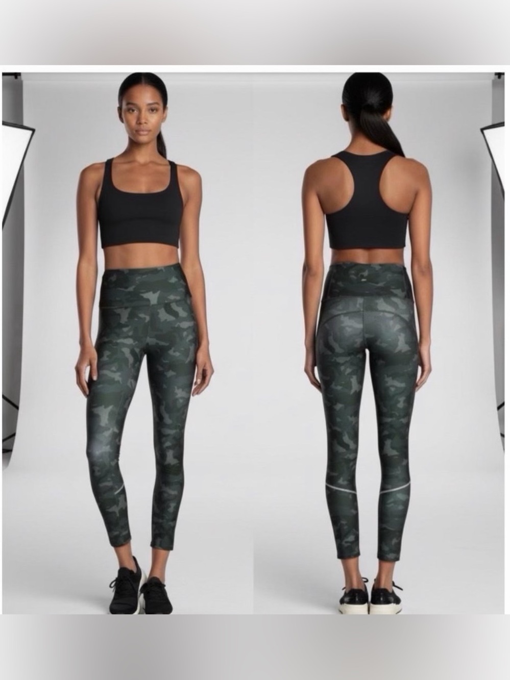 NWT MARIKA Ivy Camouflage Leggings in Thyme Cloud